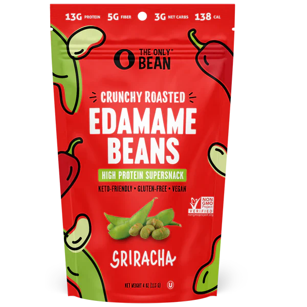 The Only Bean  Crunchy Roasted Edamame Beans 113g- Sriracha