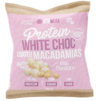 Vitawerx Protein White Choc Coated Macadamia